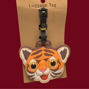 LARGE Tiger Face Luggage Tag helps find your luggage & makes traveling fun. NEW